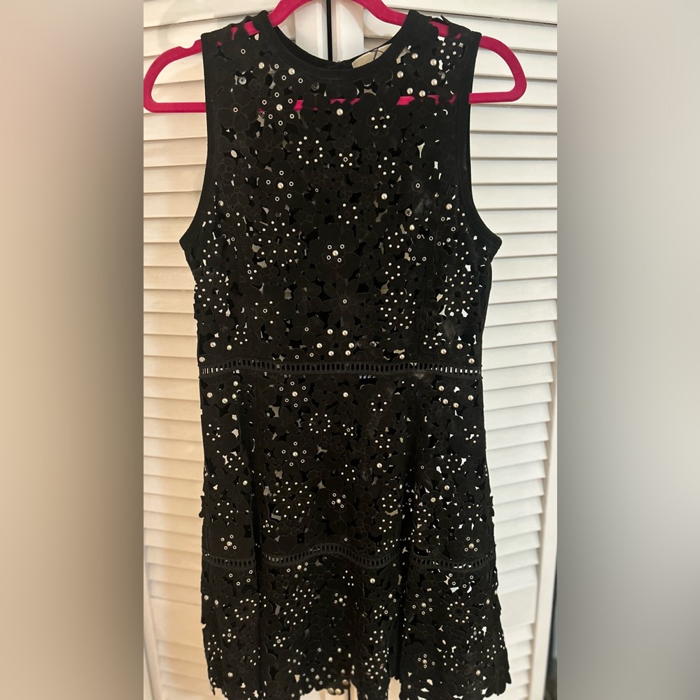 Michael Kors Black Floral Embellished Top